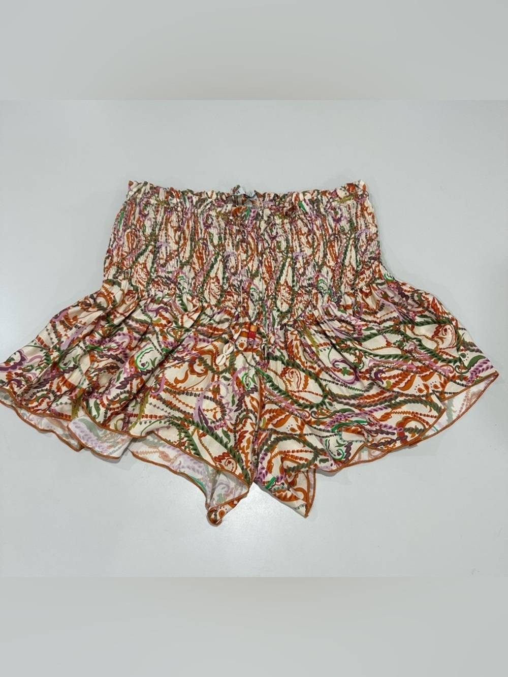 Zara Multicolor Floral Print Ruffle Shorts